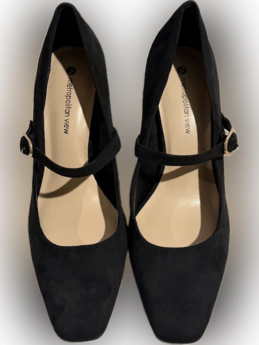 Metropolitan View Adrienne Black Mary Jane Block Heels Pumps Women’s size 7.5